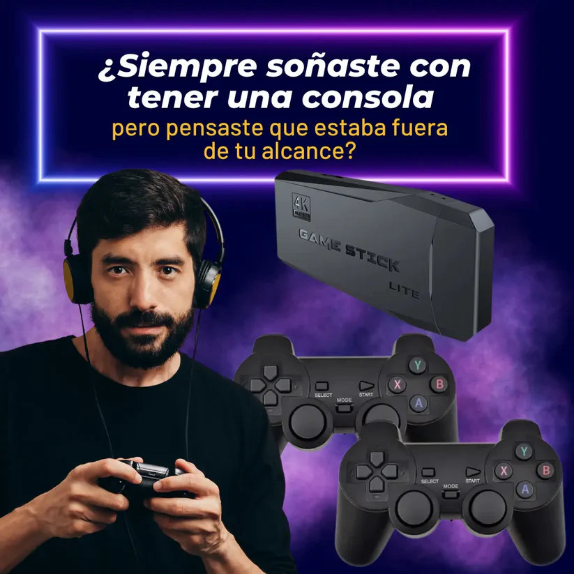 CONSOLA GAMESTICK 4K +10000 JUEGOS INCLUIDOS